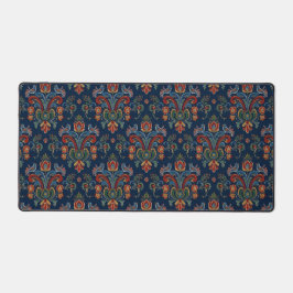 Norwegische Rosemaling-Blumenkunst-Schreibtischunt Schreibtischunterlage