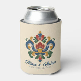Norwegische Rosemaling-Hochzeit Dosenkühler