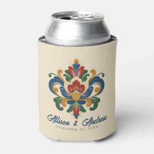 Norwegische Rosemaling-Hochzeit Dosenkühler