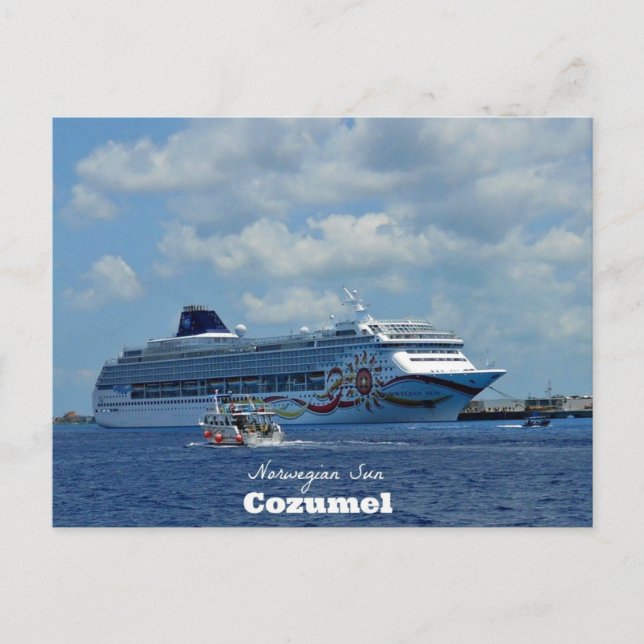 Norwegische Sonne, Cozumel, Mexiko Postkarte (Vorderseite)