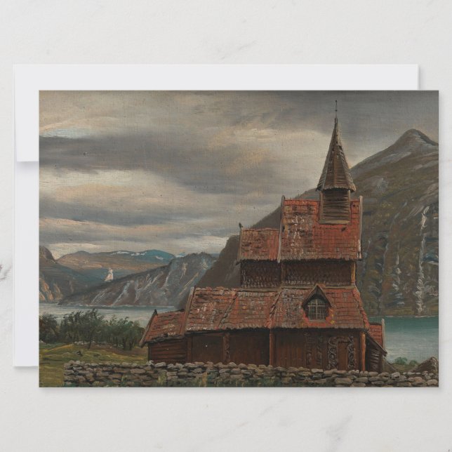 Norwegische Stave Church (von Knud Baade) Karte (Vorderseite)