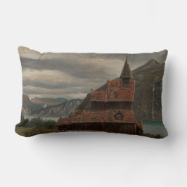 Norwegische Stave Church (von Knud Baade) Lendenkissen