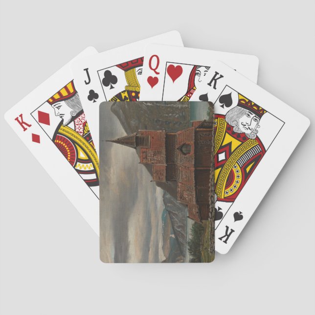 Norwegische Stave Church (von Knud Baade) Spielkarten (Rückseite)