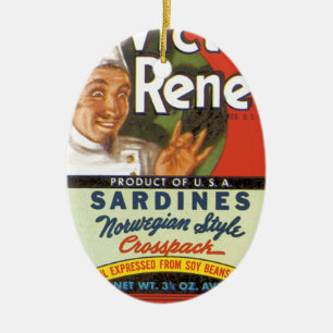 Norwegische Stil Sardinen Keramikornament