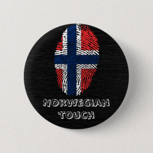 Norwegische Touchfingerabdruckflagge Button