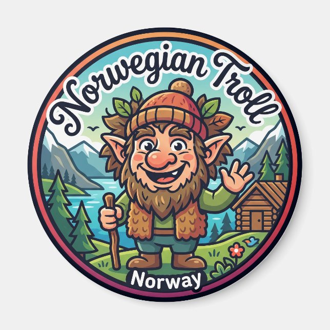 Norwegische Troll-Folklore Norwegen Magnet (Vorne)