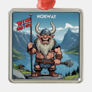Norwegische Trolle Ornament Aus Metall