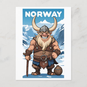 Norwegische Trolle Postkarte