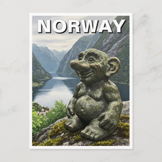 Norwegische Trolle Postkarte (Vorderseite)