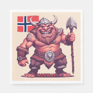 Norwegische Trolle Serviette