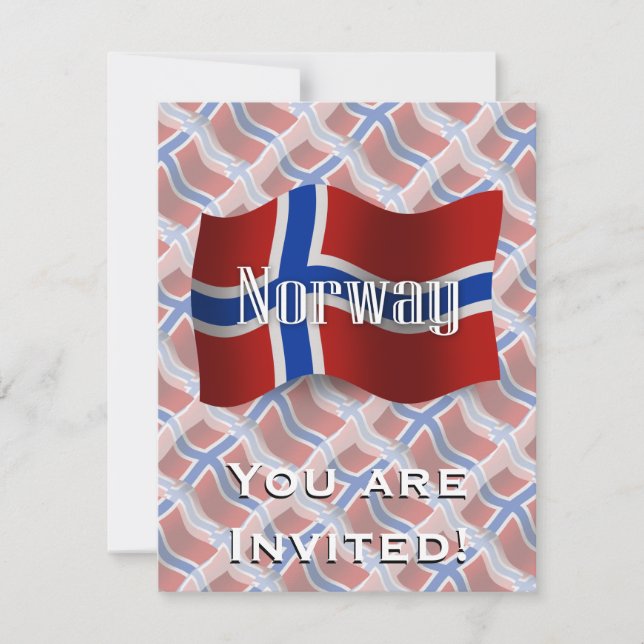 Norwegische Waagerei Einladung (Vorderseite)