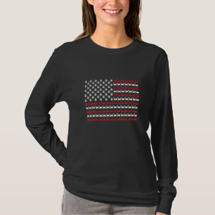 Norwegische Waldkatze 4. Juli Katzenpfotenabdruck T-Shirt