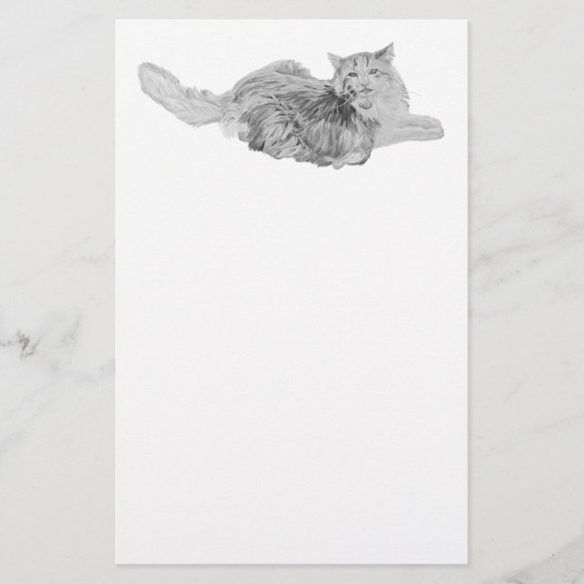 Norwegische Waldkatze Briefpapier (Vorderseite)