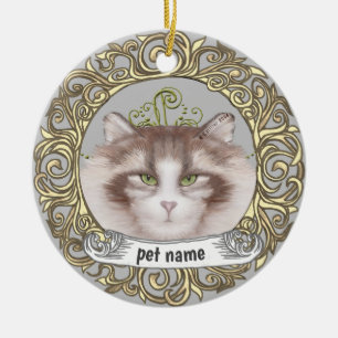 Norwegische Waldkatze Love Memory-Ornament Keramik Ornament