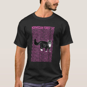 Norwegische Waldkatze Pastell-Ästhetik T-Shirt