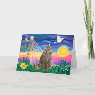 Norwegische Waldkatze Tabby - Twilight Karte