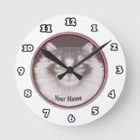 Norwegische Waldkatze-Uhr