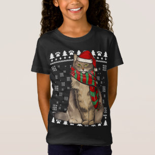 Norwegische Waldkatze Weihnachtsmannmütze Weihnach T-Shirt