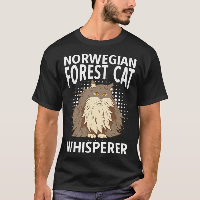Norwegische Waldkatzen-Flüsterer T-Shirt (Vorderseite)