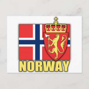 Norwegische Wappen Postkarte