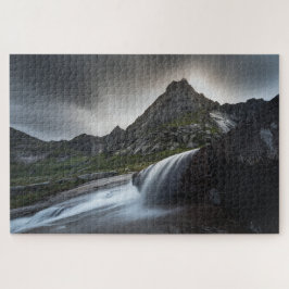 Norwegische Wasserfalllandschaft Fotografie Puzzle