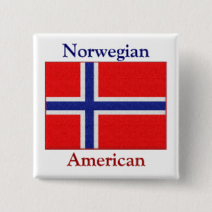 Norwegischer Amerikaner Button