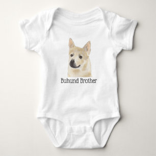 Norwegischer Buhund Hund, personalisierbar Baby Strampler