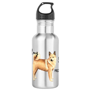 Norwegischer Buhund retten Edelstahlflasche