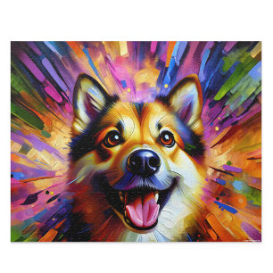 Norwegischer Buhund: Wheaten Buhund Acryl-Kunststi Puzzle