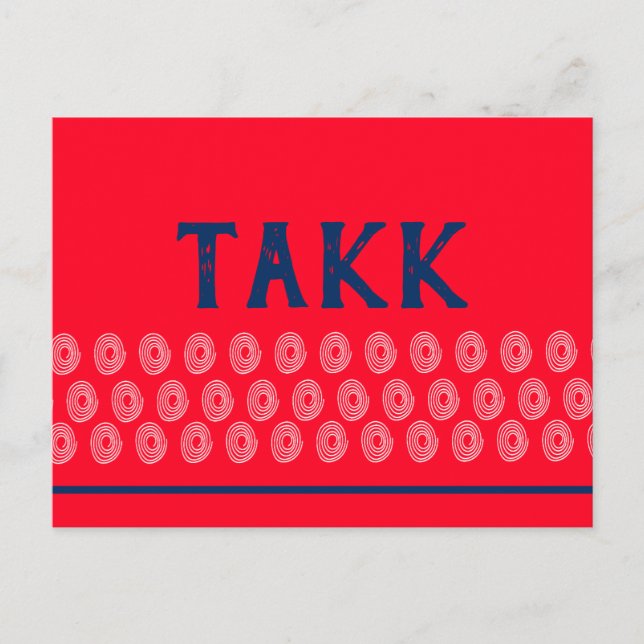 Norwegischer Dank Postkarte (Vorderseite)
