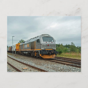 Norwegischer Diesel-Containerzug Postkarte
