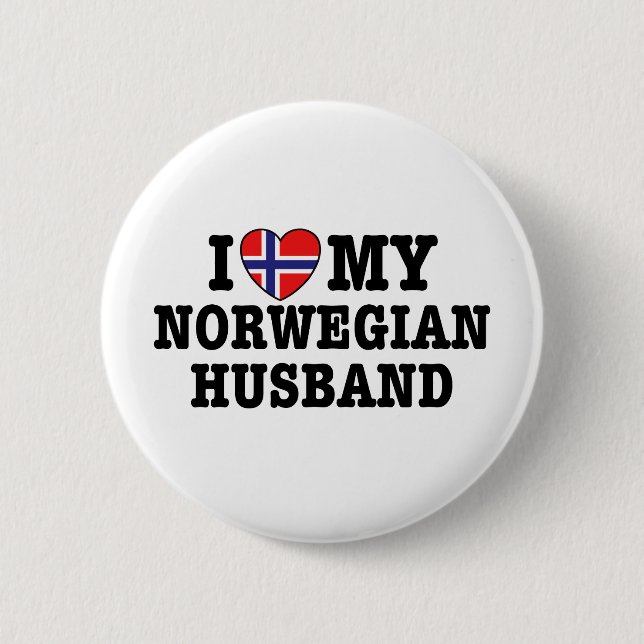 Norwegischer Ehemann Button (Vorderseite)