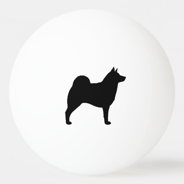Norwegischer Elchhund Silhouette Tischtennisball (Vorderseite)