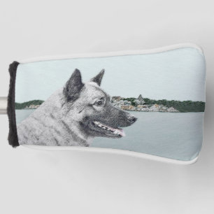 Norwegischer Elkhound bei Village Painting - Hunde Golf Headcover