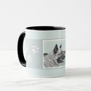 Norwegischer Elkhound bei Village Painting - Hunde Tasse