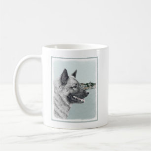 Norwegischer Elkhound bei Village Painting - Hunde Tasse