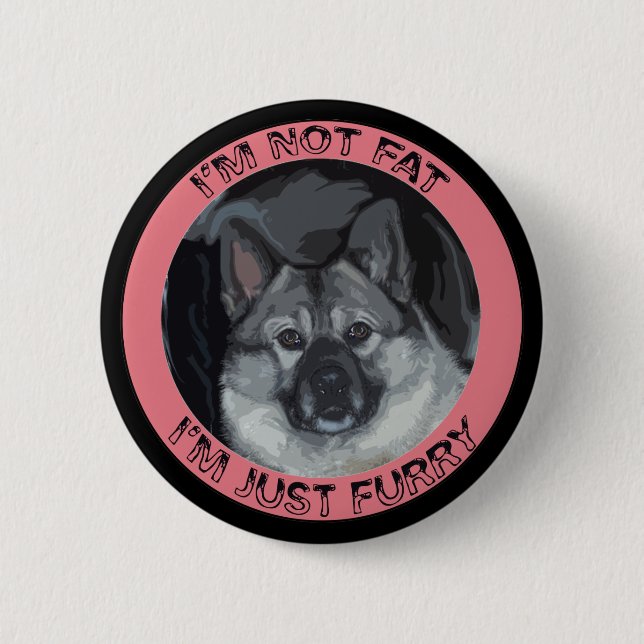 Norwegischer Elkhound Button (Vorderseite)