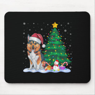 Norwegischer Elkhound Dog Xmas Tree Lights Rein Mousepad