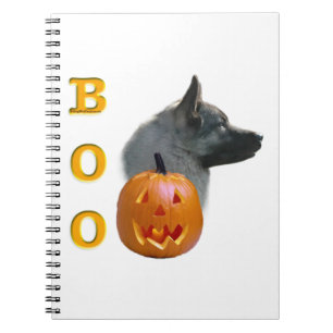 Norwegischer Elkhound Halloween Boo Notizblock