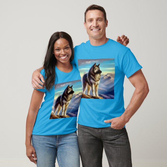 Norwegischer Elkhound Hund T-Shirt (Unisex)