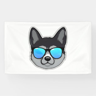 Norwegischer Elkhound in Cooler Sonnenbrille Class Banner