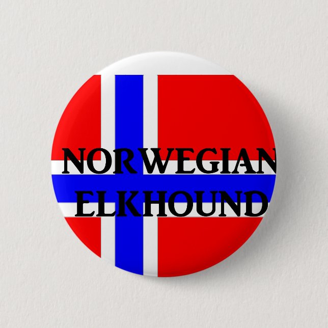 Norwegischer Elkhound-Name Button (Vorderseite)
