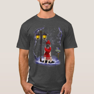 Norwegischer Elkhound Santa Snow Weihnachtsfest T-Shirt