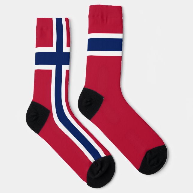 Norwegischer Fahnenfuß Nationalstolz Patriotic Socken (Rechts)