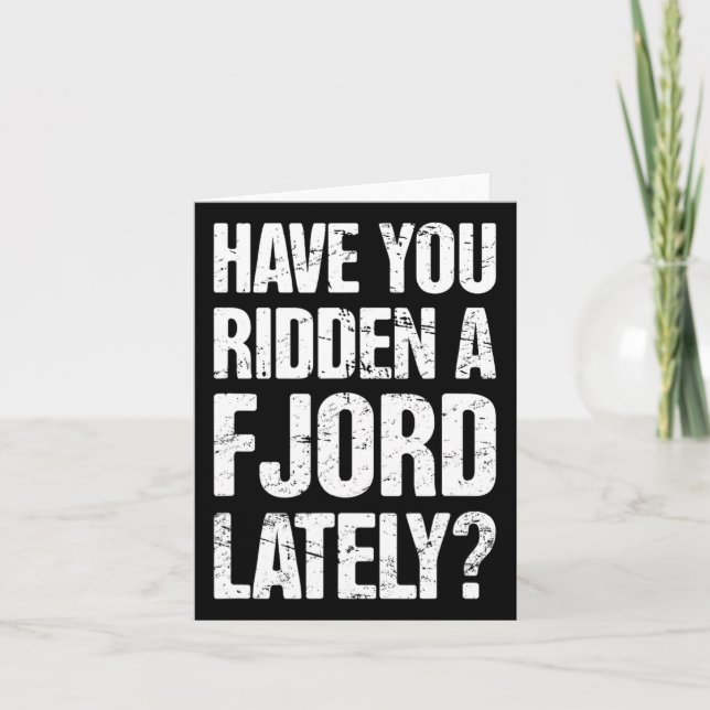 Norwegischer Fjord Horseback Riding Fjord Karte (Vorderseite)