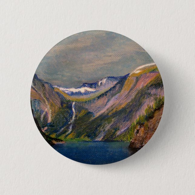 Norwegischer Fjordölpastell Button (Vorderseite)