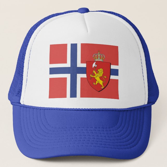 Norwegischer Flaggen-Hut/Norwegen-Wappen-Kappe Truckerkappe (Vorderseite)
