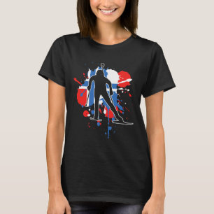 Norwegischer Flaggenbiathlonist - Norwegischer Bia T-Shirt