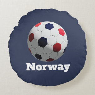 norwegischer Fußball Rundes Kissen