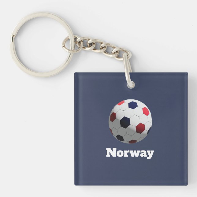 norwegischer Fußball Schlüsselanhänger (Vorderseite)